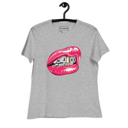 Women's Relaxed T-Shirt, Make Money Graphic