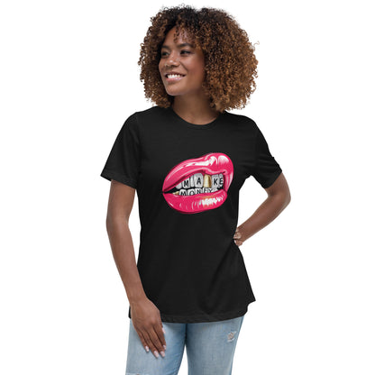 Women's Relaxed T-Shirt, Make Money Graphic