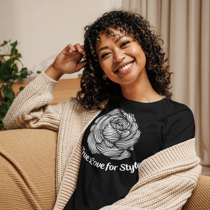 Women's Relaxed Short Sleeve T-shirt Cute Fun Flower Graphic