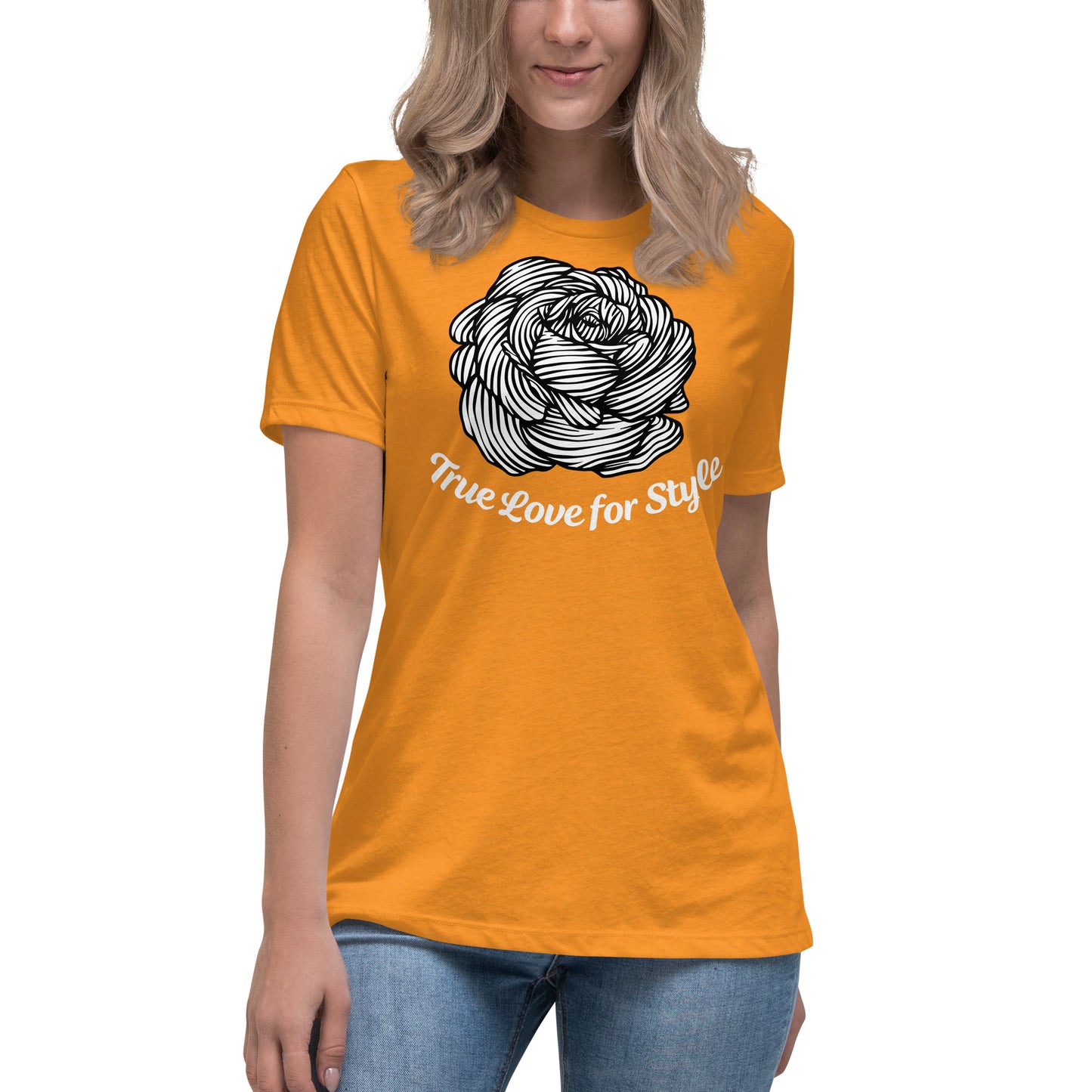 Women's Relaxed Short Sleeve T-shirt Cute Fun Flower Graphic