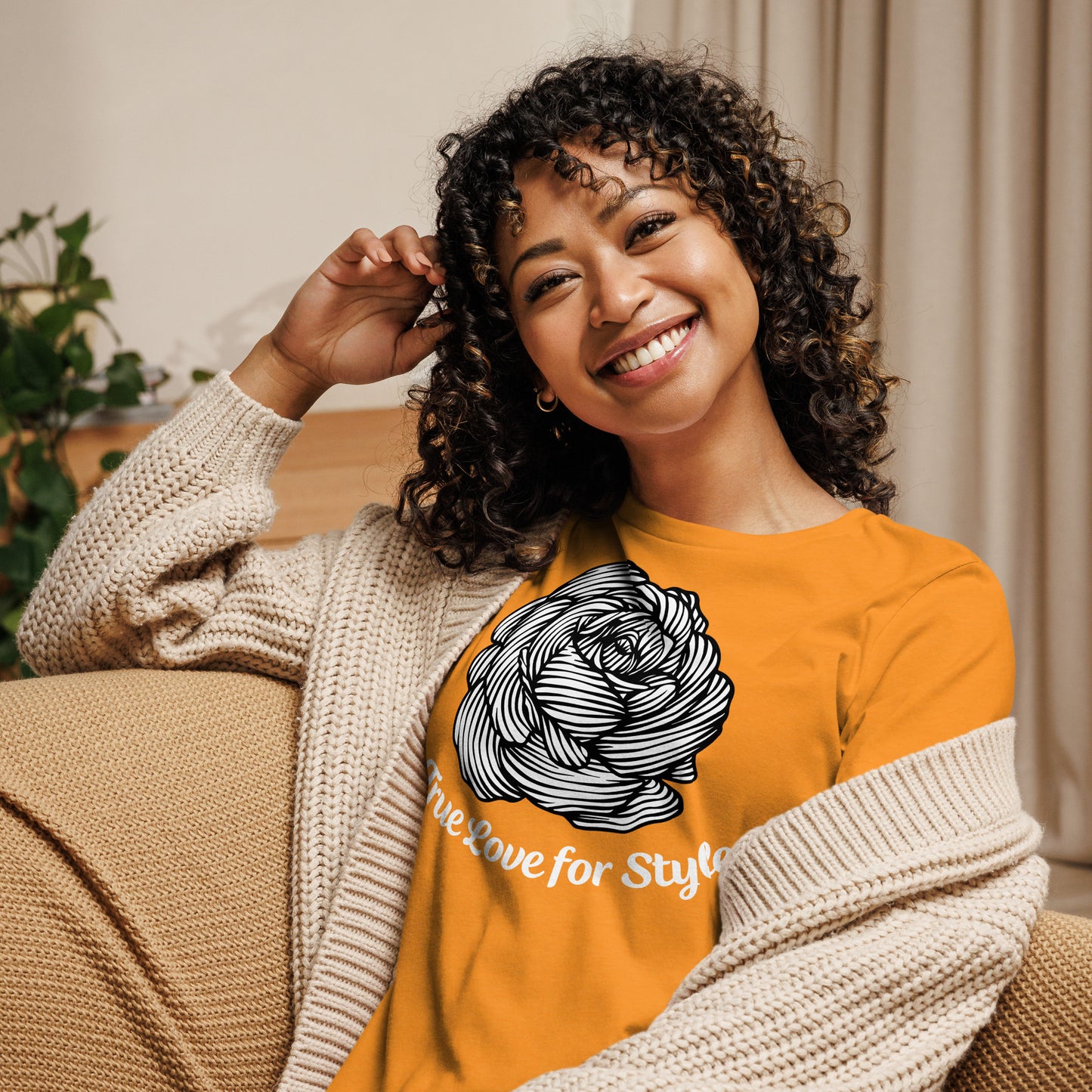 Women's Relaxed Short Sleeve T-shirt Cute Fun Flower Graphic