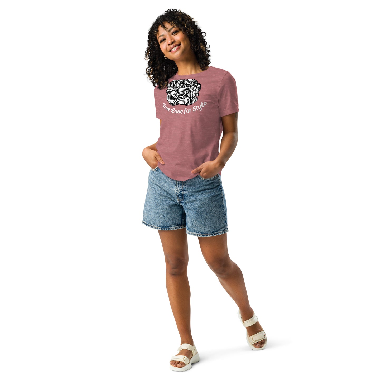 Women's Relaxed Short Sleeve T-shirt Cute Fun Flower Graphic