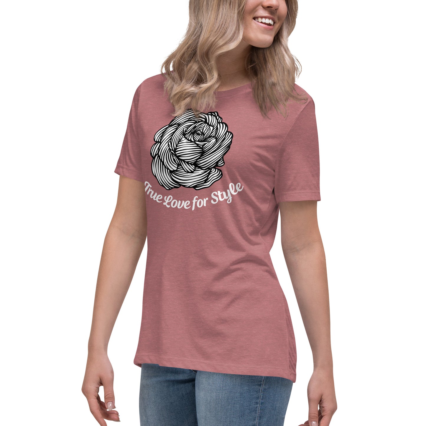 Women's Relaxed Short Sleeve T-shirt Cute Fun Flower Graphic