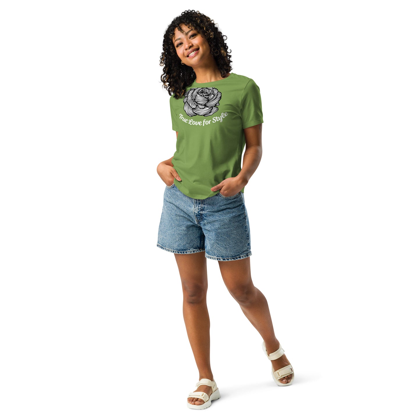 Women's Relaxed Short Sleeve T-shirt Cute Fun Flower Graphic