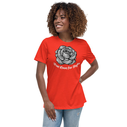 Women's Relaxed Short Sleeve T-shirt Cute Fun Flower Graphic